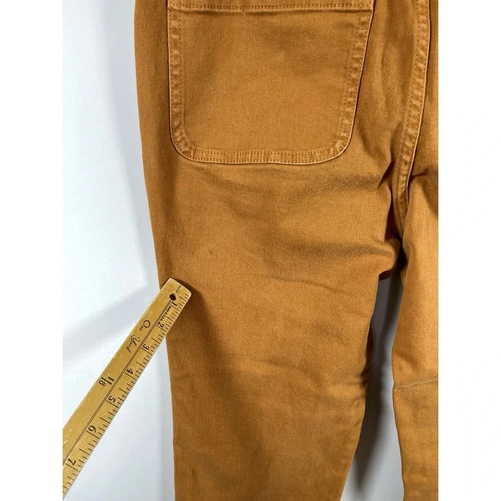 J Crew Womens Cotton Stretch Straight Leg Crop Denim Pants Size 29 Burnt Orange